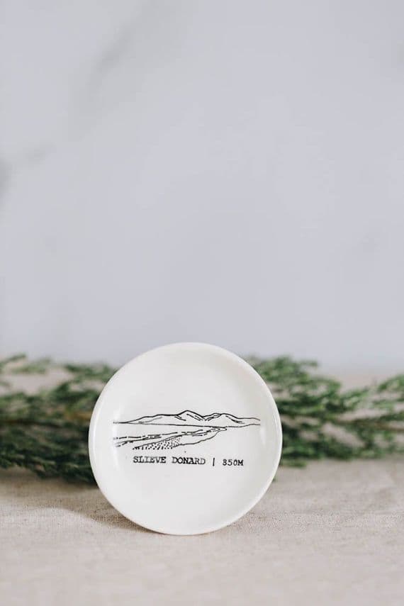 Katie Bentley Ceramics | Porcelain Mourne Mountains Trinket Dish | Ring Dish