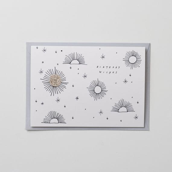 Katie Housley Cards & Stationery | Birthday Wishes Glitter Card | Birthday Cards