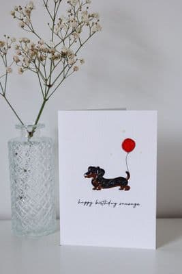 Katie Kelly | Happy Birthday Sausage Card