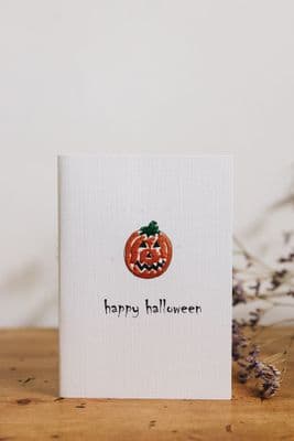 Katie Kelly | Happy Halloween Pumpkin Card