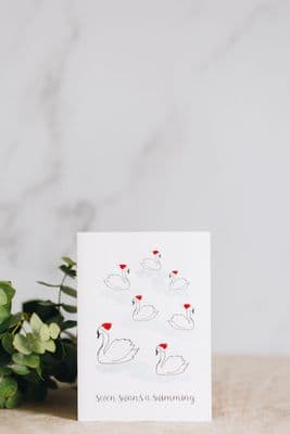 Katie Kelly | Seven Swans a Swimming Christmas Card