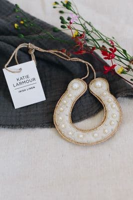 Katie Larmour I Irish Linen Horseshoe Decoration
