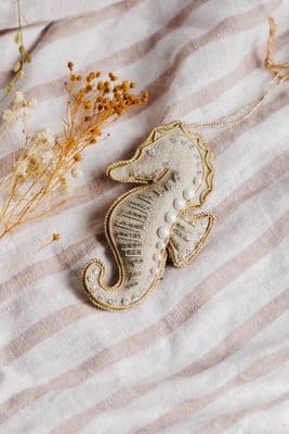 Katie Larmour I Irish Linen Seahorse Decoration