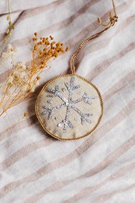 Katie Larmour | Irish Linen Christmas Snowflake