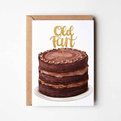 Katie Tinkler | Old Fart Birthday Cake Card