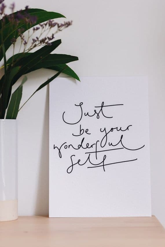 Oh Squirrel Prints | Just Be Your Wonderful Self Print | Katie Wagstaff Artist | London
