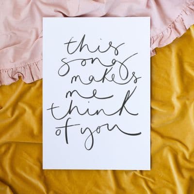 Katie Wagstaff | This Song Makes Me Think Print