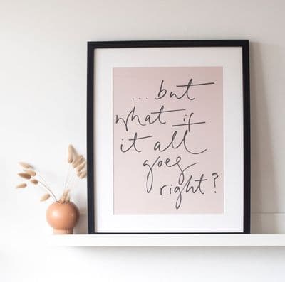Katie Wagstaff | What If It All Goes Right Print | Pink