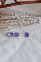 Katy Mai Jewellery | Sterling Silver & Porcelain Coast Mini Pendant | Bilberry Purple Necklace