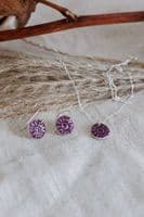 Katy Mai Jewellery | Sterling Silver & Porcelain Origin Mini Pendant | Berry Flower Necklace