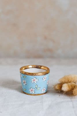 Kim Beaden | Tealight Holder | Sky Floral