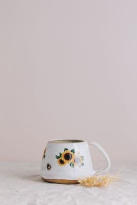 Lindy Garner | Sunflowers & Bee Mug