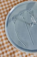 Living Ginger Designs | Botanical Meadow Dusty Blue Porcelain Bowl | Handmade Pottery | Ireland