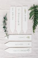 Living Ginger Designs | Set of Porcelain Ceramic Herb Markers Labels | Handmade Pottery | Ireland