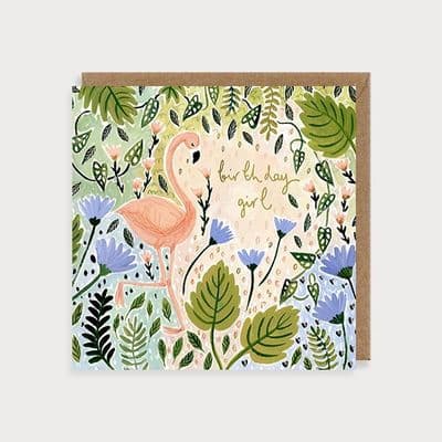Louise Mulgrew | Flamingo Birthday Girl Card