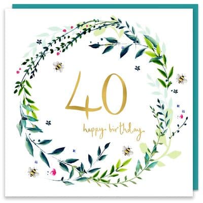 Louise Mulgrew | Happy 40th Birthday Card