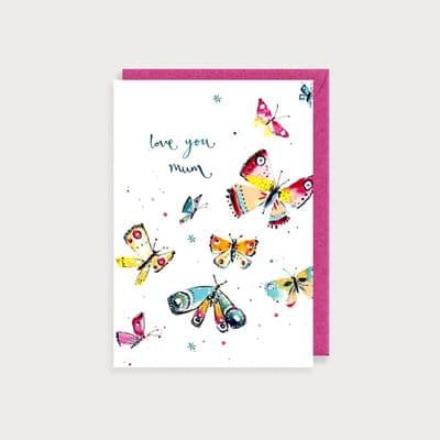 Louise Mulgrew | Love You Mum Butterflies Card