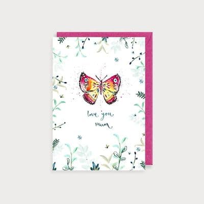 Louise Mulgrew | Love You Mum Butterfly Card