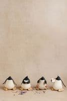 Louise O'Connor Ceramics | Penguin with Snowball Sculpture | Ceramic Penguin | England