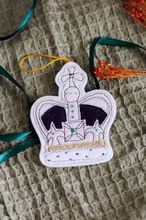 Lucy Leach Textiles | Cornish Homemade | Handmade Coronation Crown Decoration