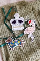 Lucy Leach Textiles | Cornish Homemade | Handmade Floral Dachshund Dog Decoration