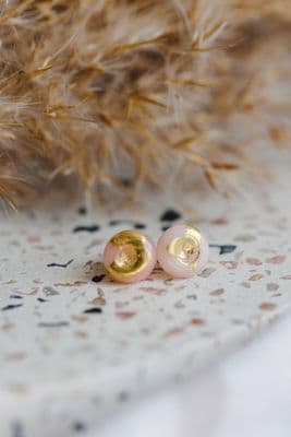 Margaret Napier | Fragment Stud Earrings | Baby Pink