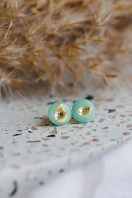 Margaret Napier | Fragment Stud Earrings | Tea Green