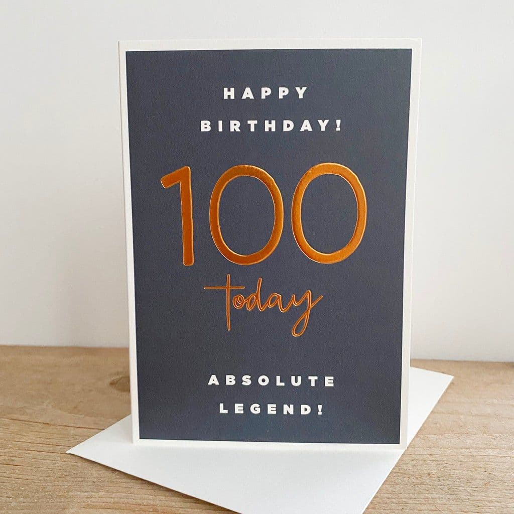 Happy 100th Birthday Card 100th Birthday Card, 100 Birthday Card,