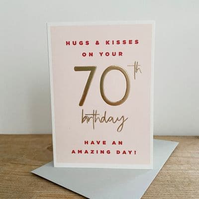 Megan Claire | 70th Birthday Pink Card