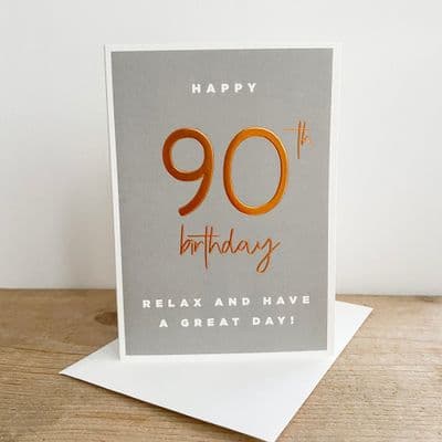 Megan Claire | 90th Birthday Grey Card