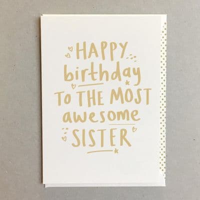 Megan Claire | Awesome Sister Birthday Card