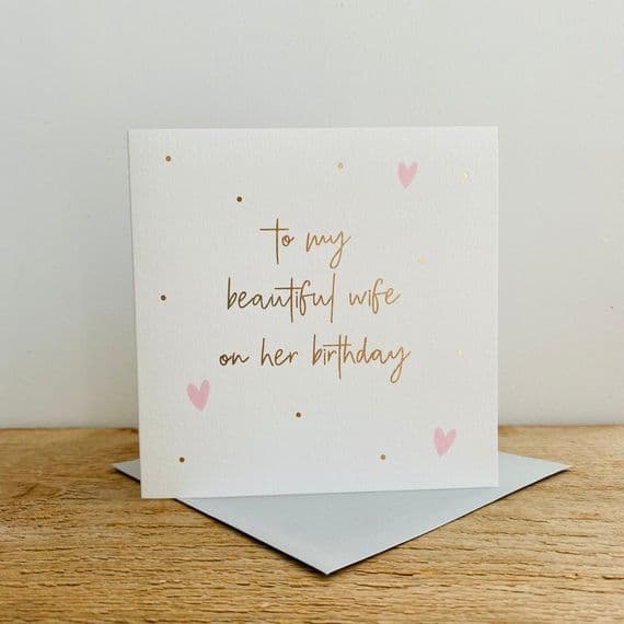 Megan Claire Greetings Cards | Beautiful Wife Birthday Card | Wife Birthday Cards