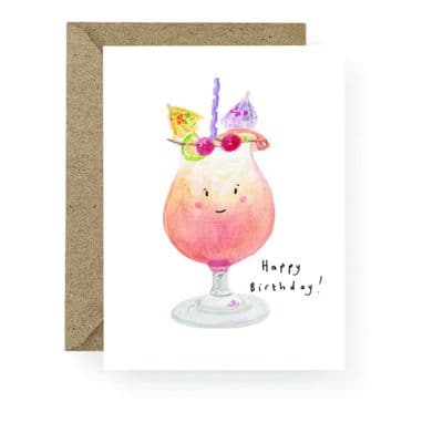 Melissa Western | Happy Birthday Cocktail Card