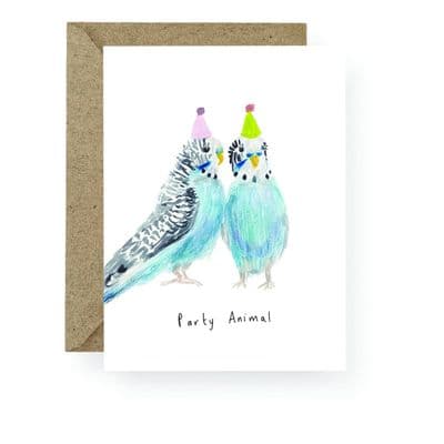 Melissa Western | Party Animal Budgie Card
