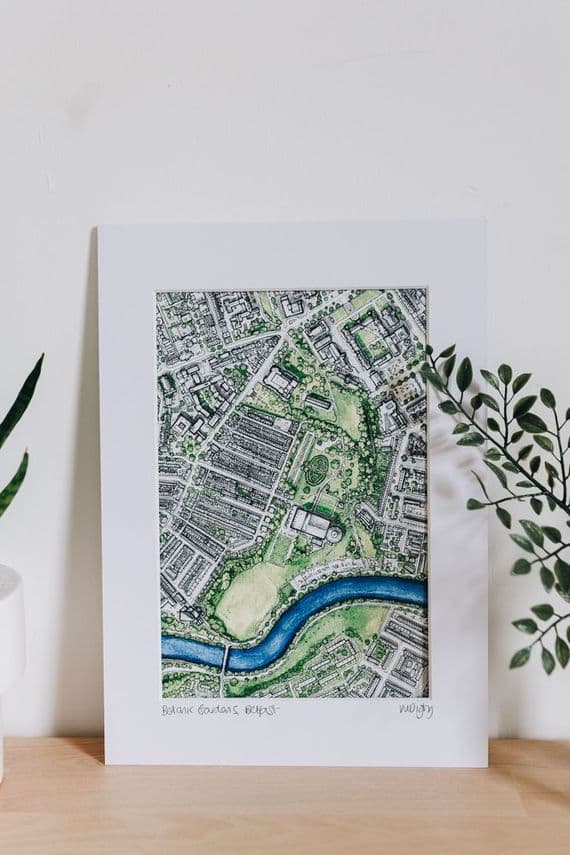 Digby Illustration | Michael Digby Artist | Botanic Gardens Belfast Print | Northern Ireland