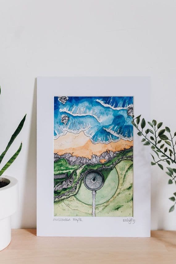 Digby Illustration | Michael Digby Artist | Mussenden Temple North Coast Print | Northern Ireland