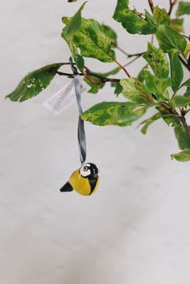 Mifuko | Wooden Bird Decoration | Yellow