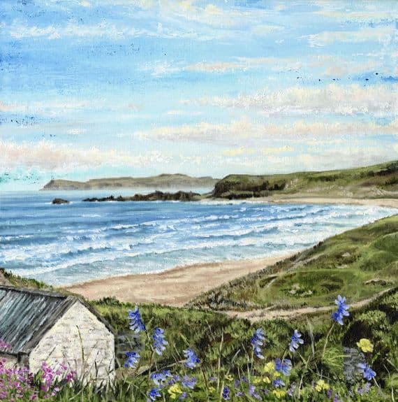 Naomi Singleton Hanna Artist | And Breathe Whitepark Bay Beach Print | Irish Art | Northern Ireland