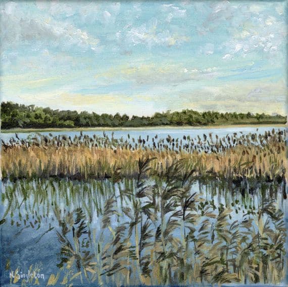 Naomi Singleton Hanna Artist | Evening Reflections Lough Erne Print | Irish Art | Northern Ireland