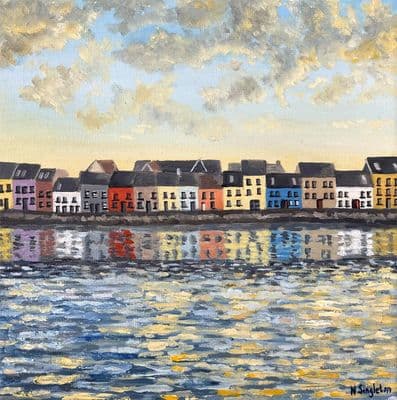 Naomi Singleton Hanna | Golden Light on the Long Walk, Galway Print