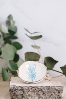 Nicola Briggs | Feather Trinket Dish | Blue