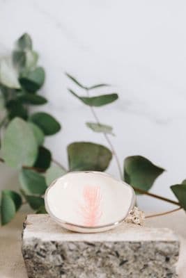 Nicola Briggs | Feather Trinket Dish | Peach