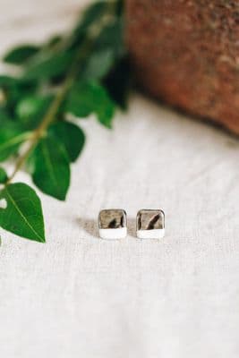 Nicola Briggs | Platinum Lustre Stud Earrings