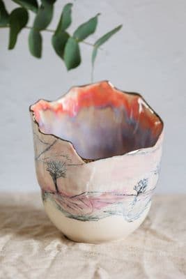 Nicola Briggs | Trees Bowl | Pink