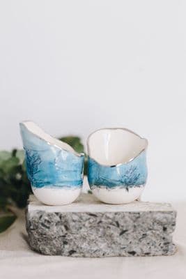 Nicola Briggs | Trees Tealight Holder | Blue