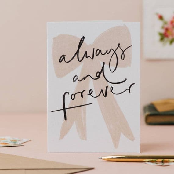 Oh Squirrel Stationery & Cards | Always and Forever Wedding Card | Katie Wagstaff | London
