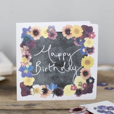 Oh Squirrel | Happy Birthday Floral Card
