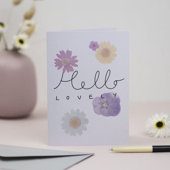 Oh Squirrel Stationery Cards | Hello Lovely Hand Lettered Card | Katie Wagstaff Artist