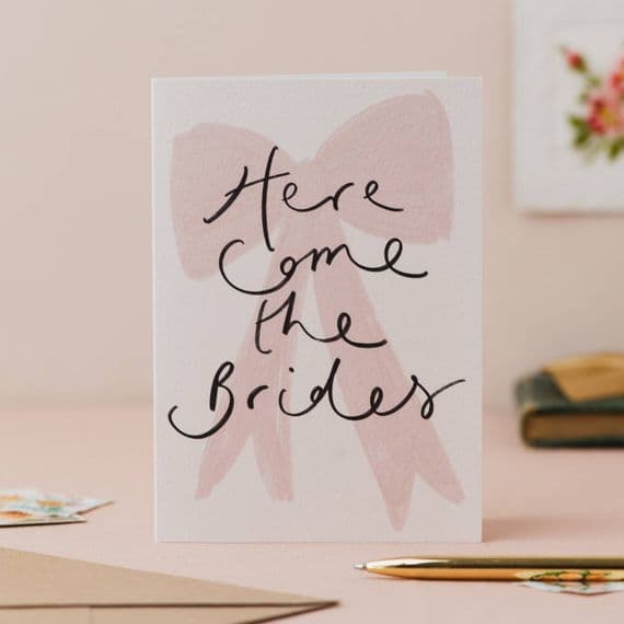 Oh Squirrel Stationery & Cards | Here Come the Brides Gay Wedding Card | Katie Wagstaff | London