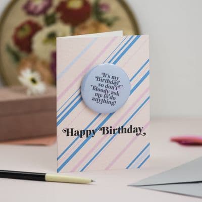Oh Squirrel | It's My Birthday Blue Badge Card